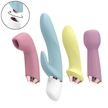 Set di 4 vibratori in silicone waterproof per massima versatilità e piacere completo